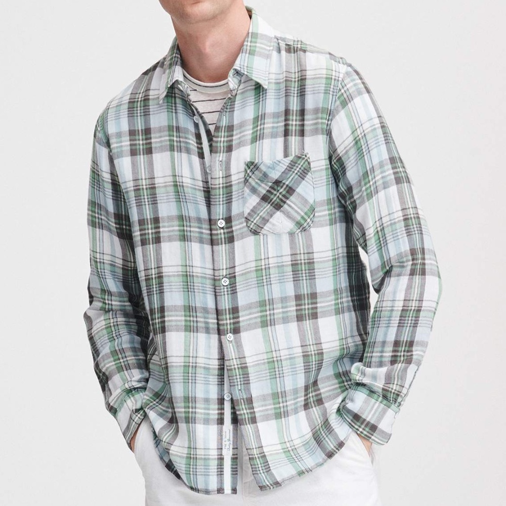 rag & bone Beach Shirt Multi Plaid Fit 3 size Small NWT!